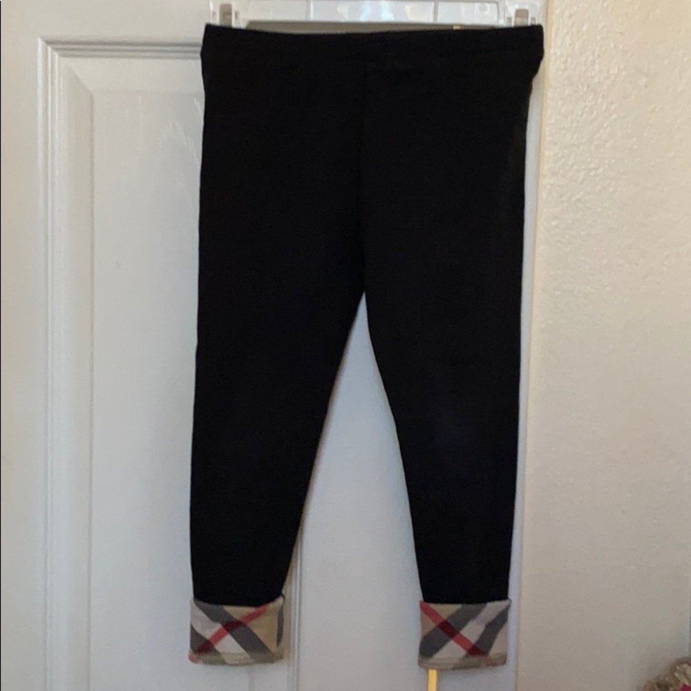 Burberry black leggings for girls size 4Y